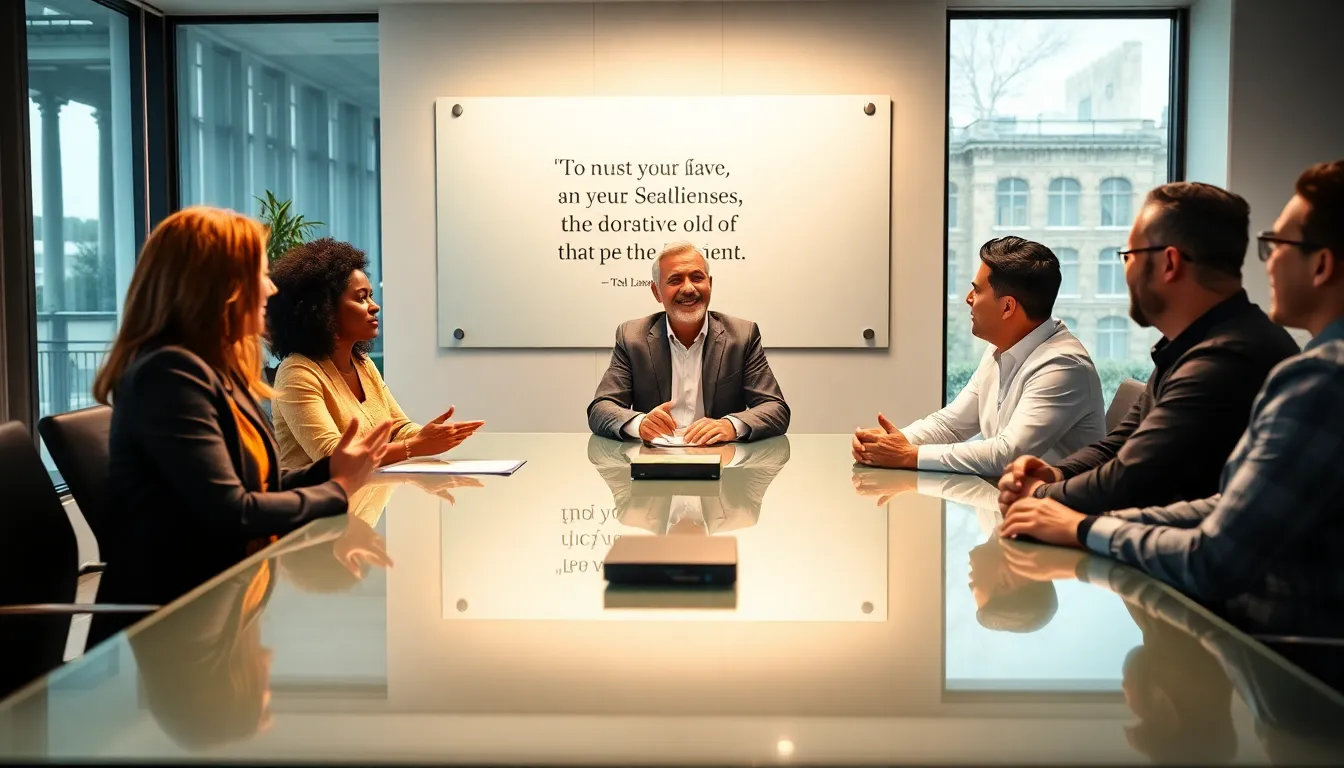 diverse team meeting with a focus on positivity in leadership.