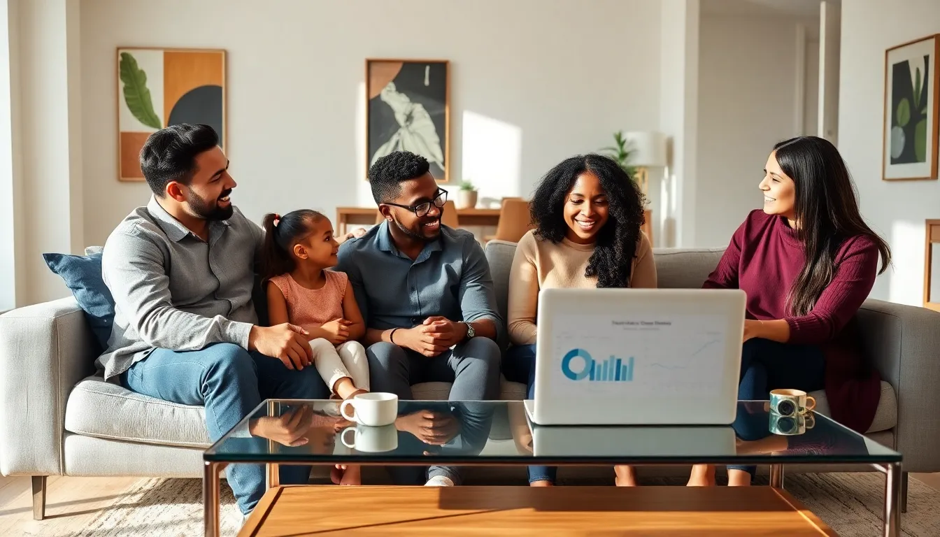family discussing financial planning for generational wealth.